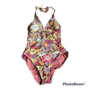 Floral one piece swimsuit